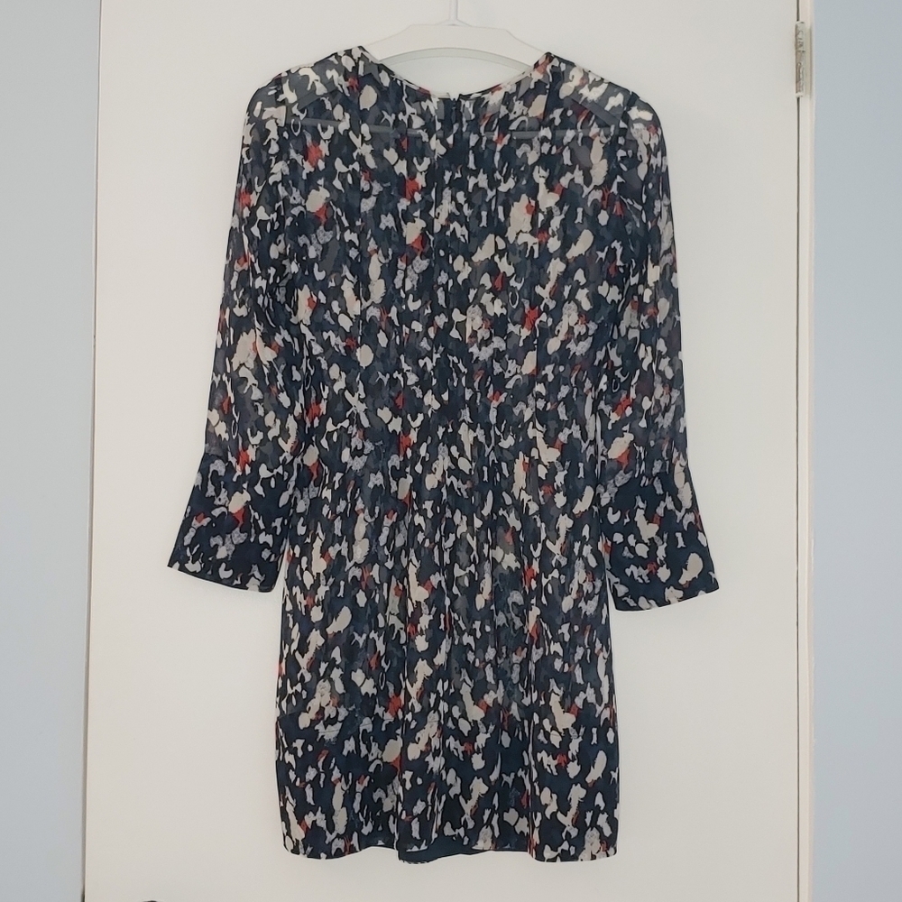 CLUB MONACO 100% silk crop sleeves sheer tunic dress - Picture 4 of 14